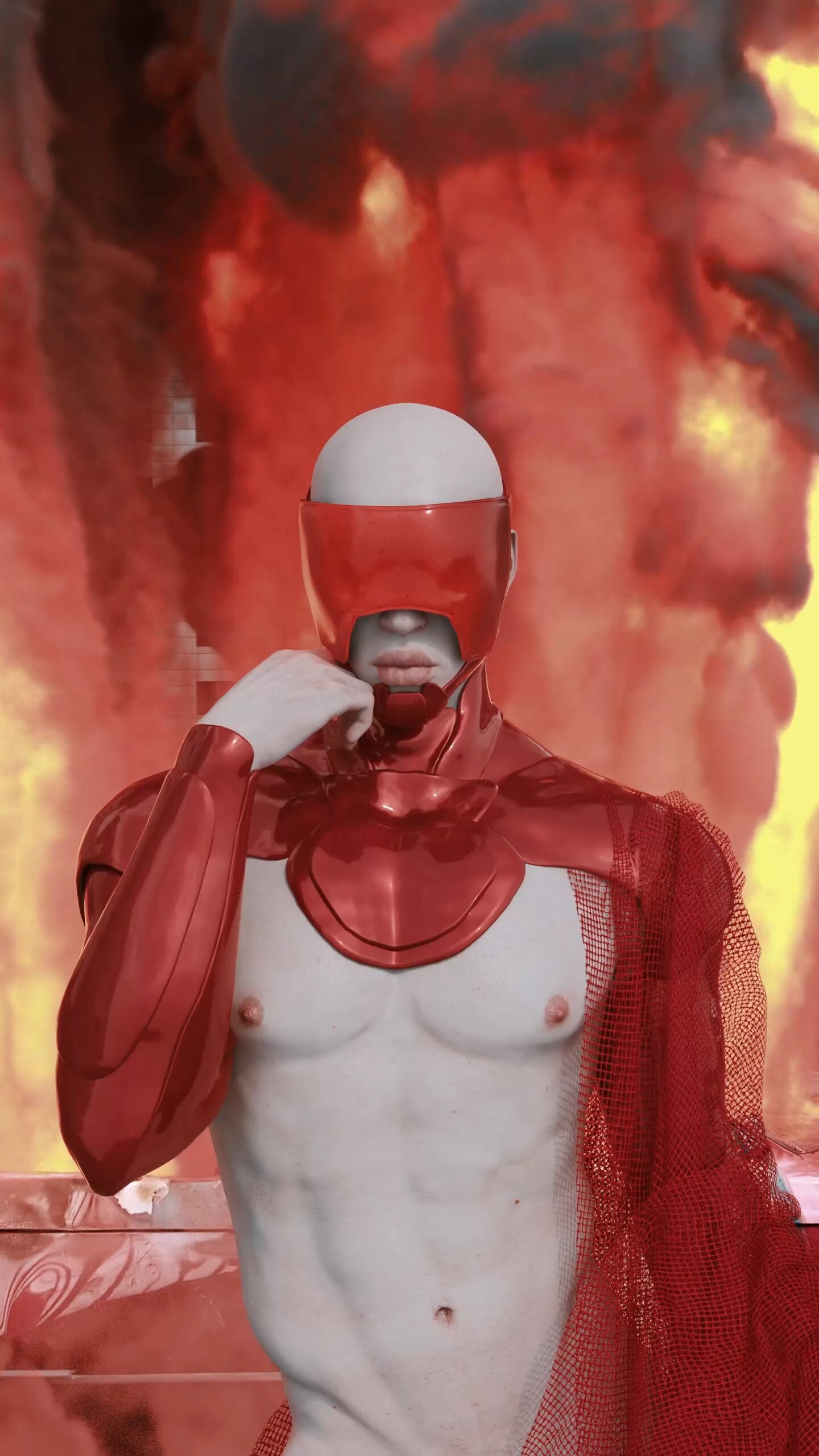 Seeing red — 3D motion artwork, 2024